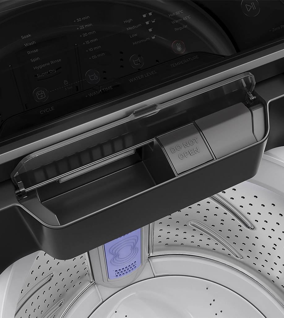 Godrej 8 Kg 5 Star Fully Automatic Top Load Washing Machine – Germ Shield, Zero Pressure & Roller Coaster Wash (WT EON VLVT 80 5.0 FDTS MTBK, Metallic Black) - Image 5